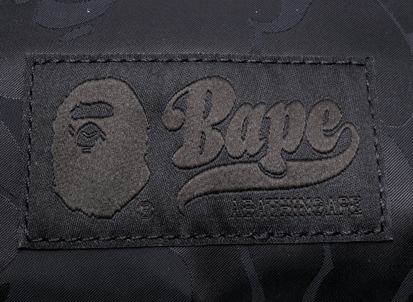 A Bathing Ape Tonal Solid Camo Shoulder Bag in Black - view 3