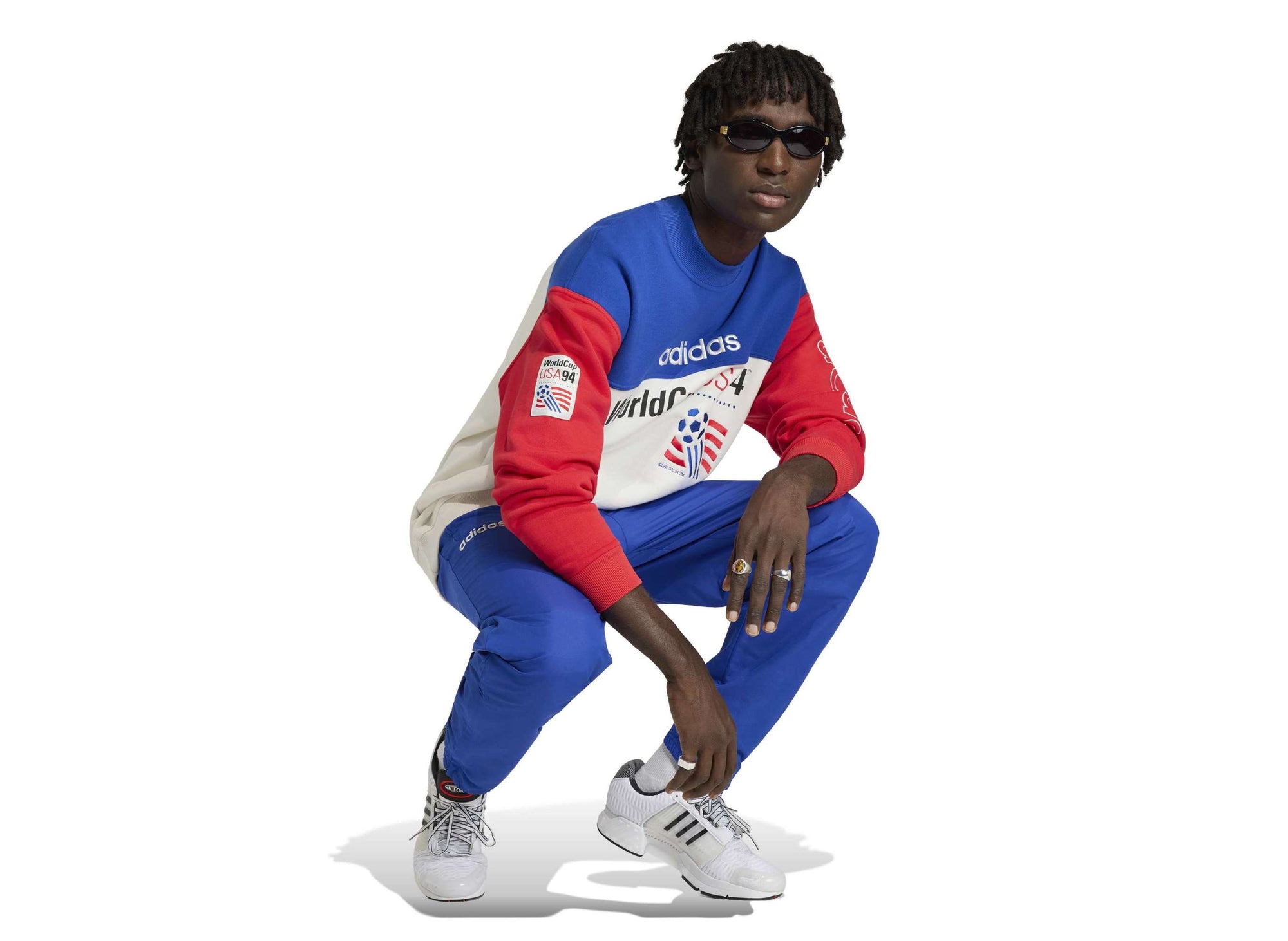 Adidas USA 94 Graphic Sweatshirt in Team Royal / Cloud White