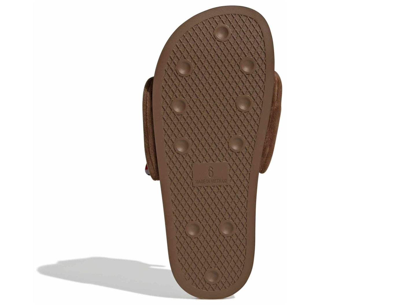 Women's Adidas Care Bears Adilette Slides in Dusky Bronze / White