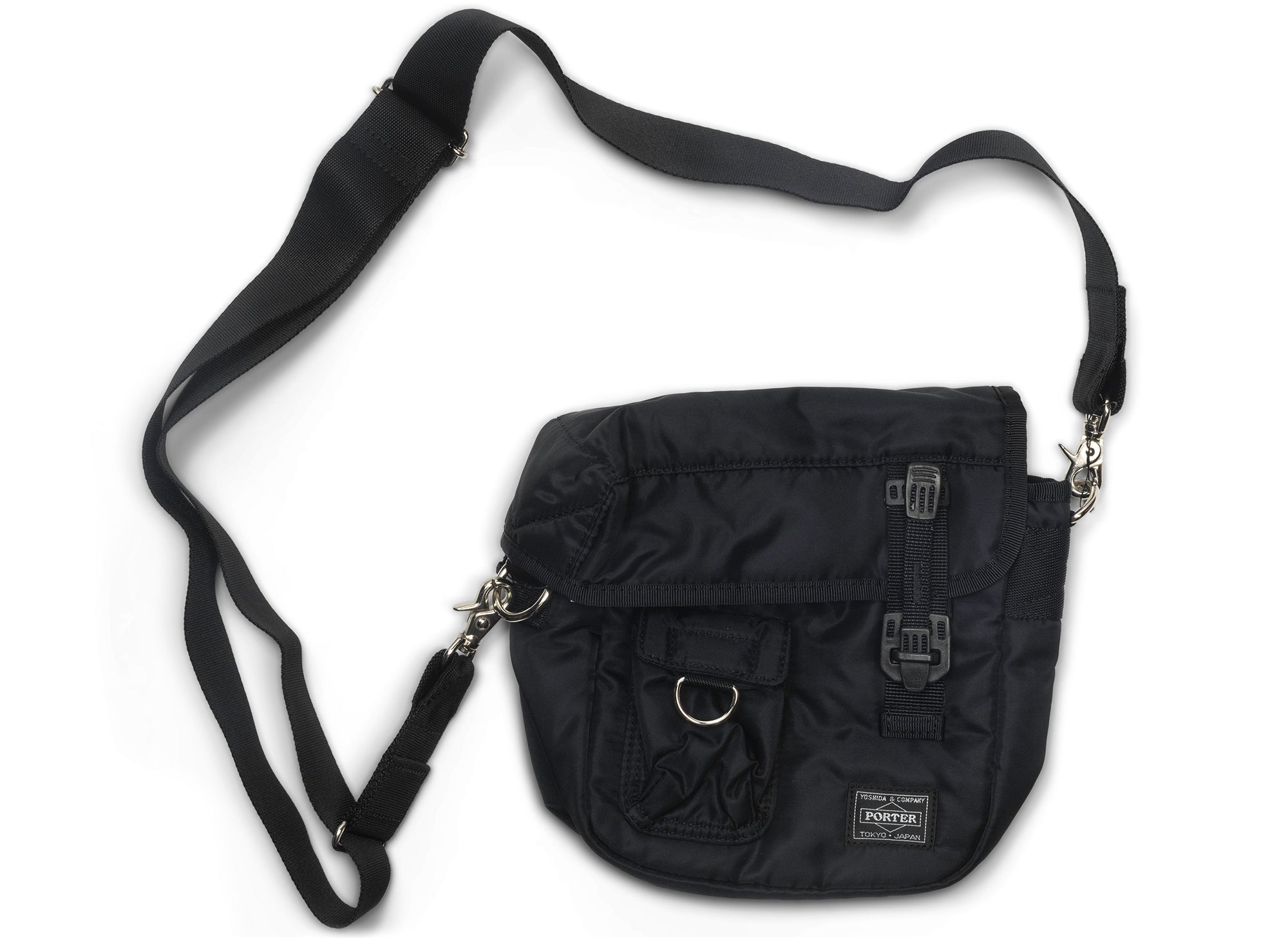 Comme des Garçon HOMME Porter Nylon Cross Body Bag in Black