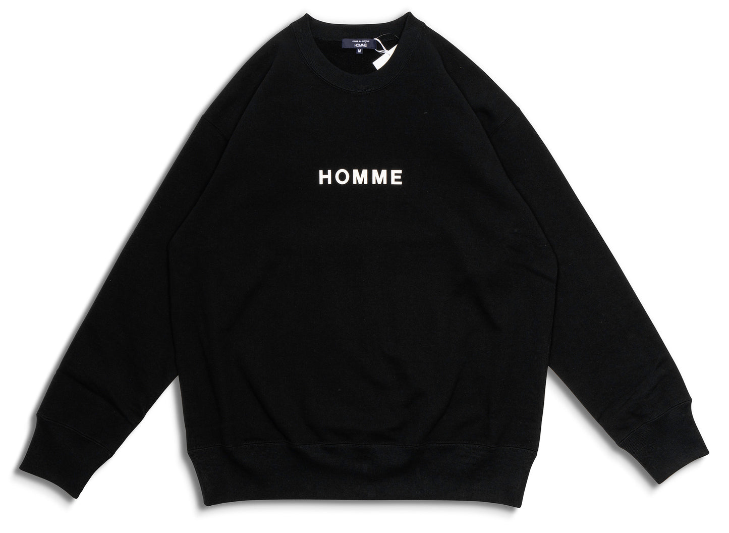 Comme des Garçons HOMME Logo Crewneck in Black