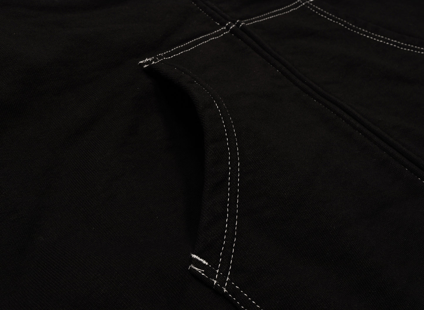 Comme des Garçons HOMME Zip Up Hoodie in Black - view 2