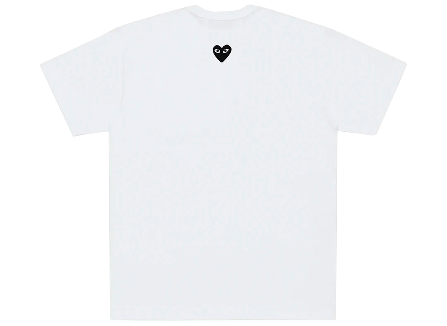 Comme des Garçons Play Black Emblem Back Logo T-Shirt in White - view 2