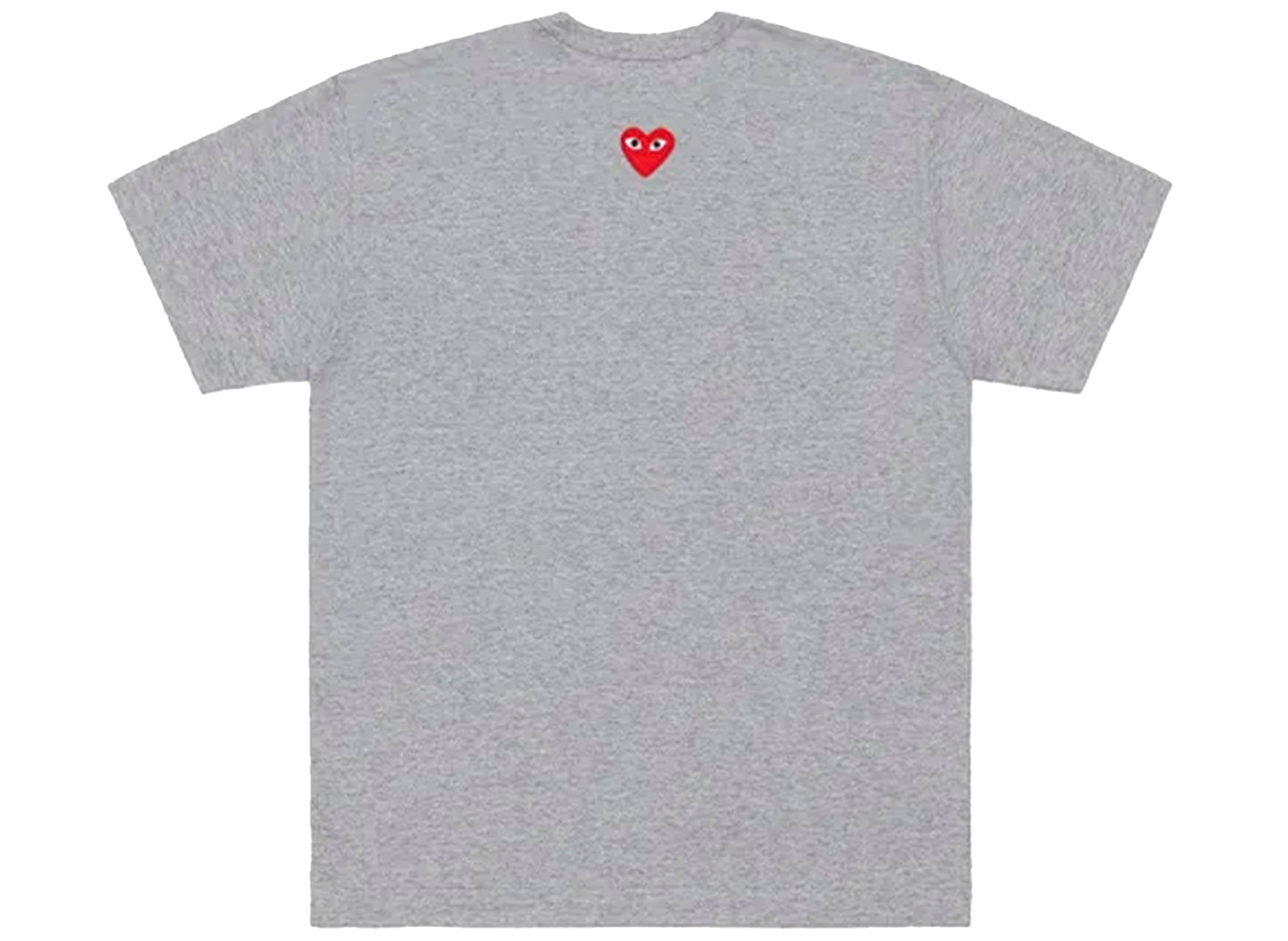 Comme des Garçons Play Red Emblem Back Logo T-Shirt in Grey - view 2