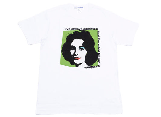 Comme des Garçons SHIRT Liz Taylor Knit T-Shirt in White