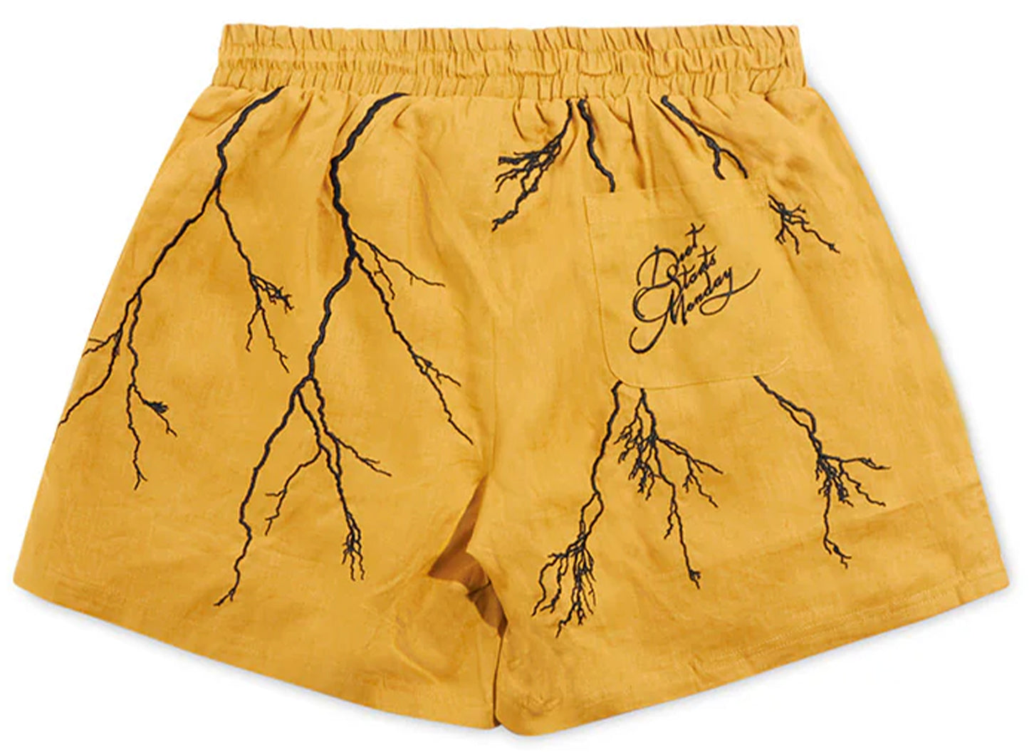 Diet Starts Monday Lightning Shorts in Yellow - view 2