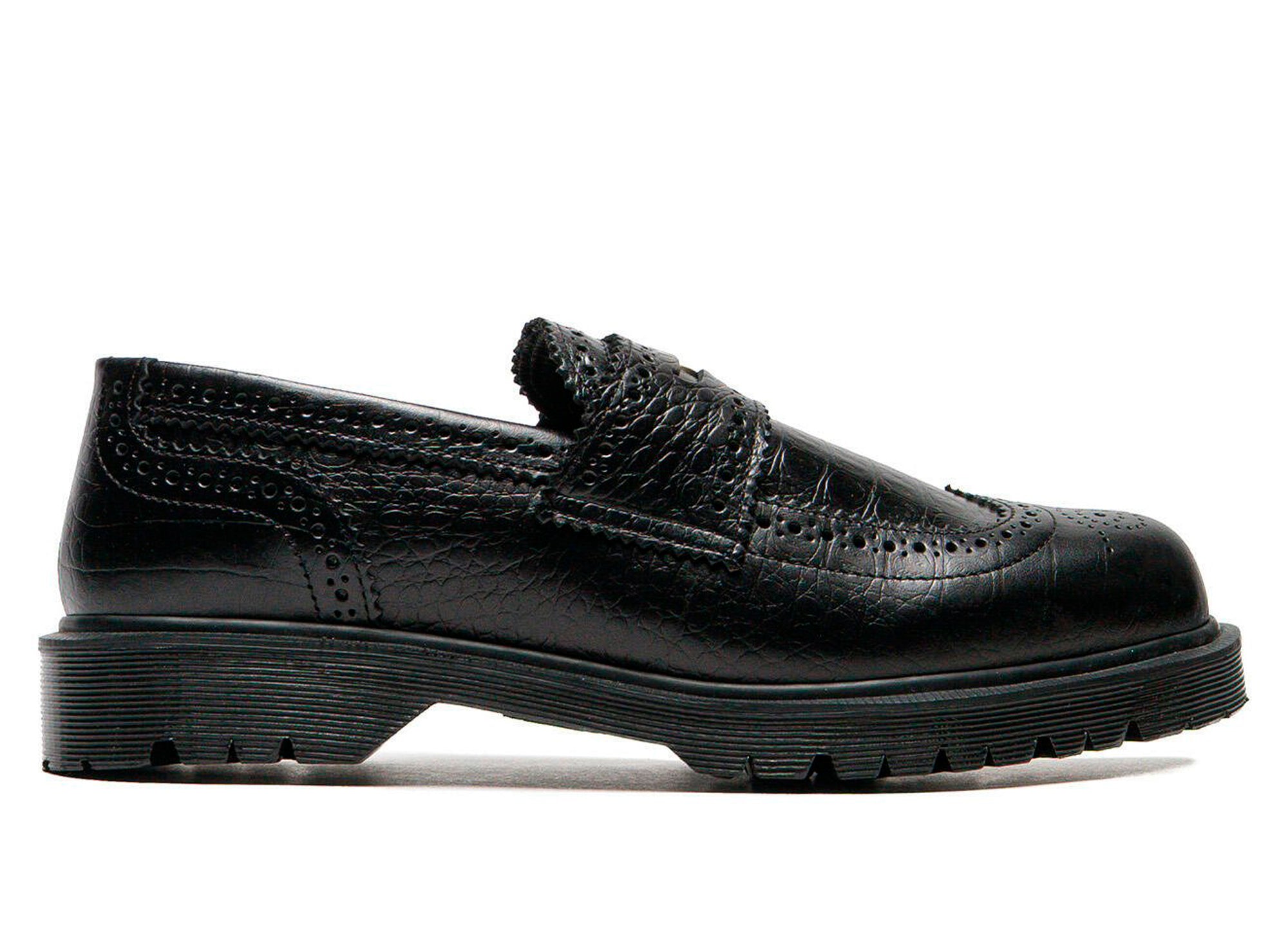 Dr. Martens Penton Brogue Emboss Leather Loafers in Black