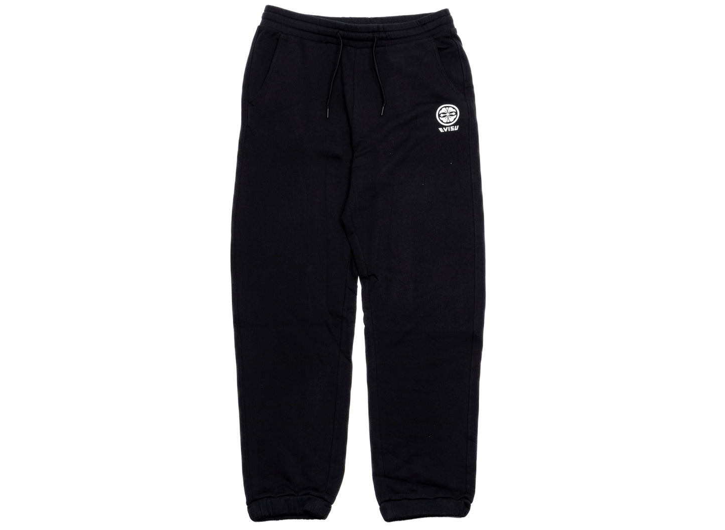 Evisu Brush Seagull Screen Print Sweatpants in Black - view 3