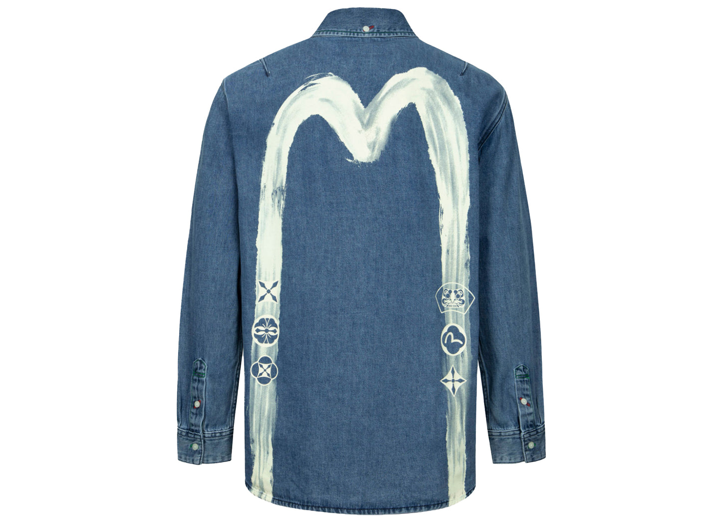 Evisu Calligraphy Daicock Relax Fit Denim Shirt - view 2