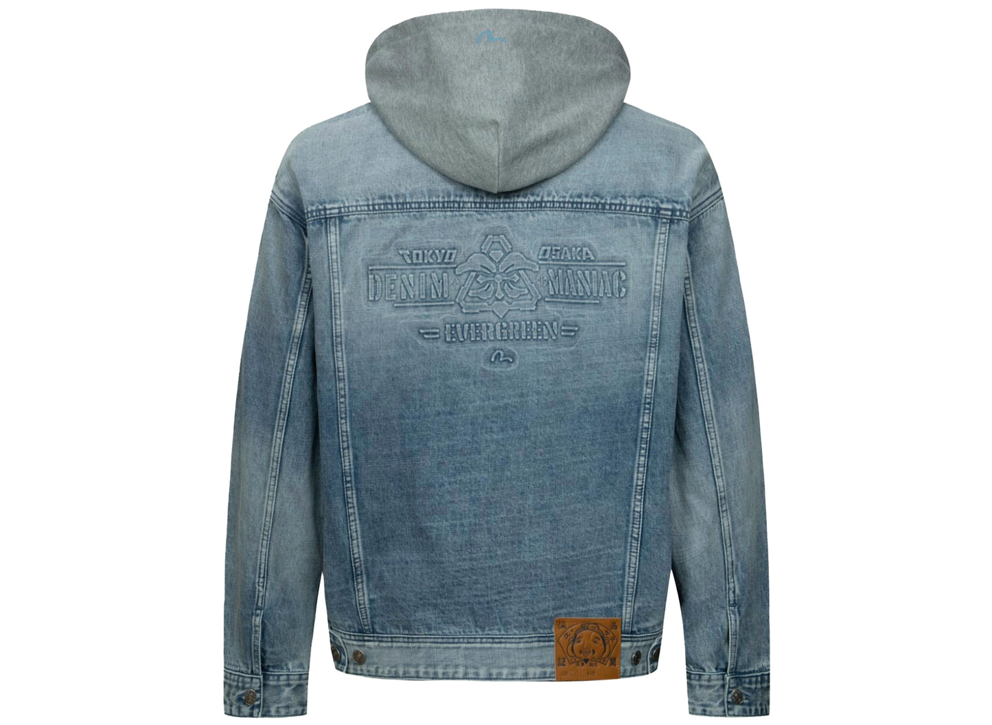 Evisu Seagull and Logo Embossed Print Loose Fit Denim Jacket - view 2