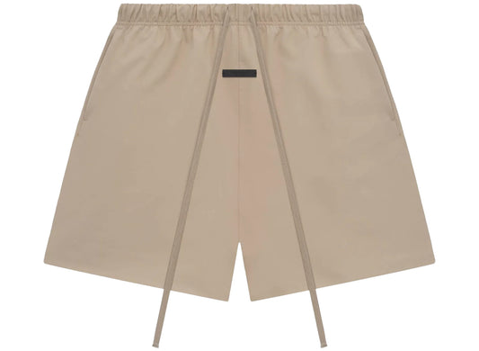 Fear of God Essentials Bonded Nylon Soccer Shorts in Desert Sand