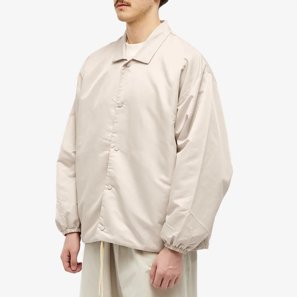 Fear of God Essentials Coaches Jacket in Silver Cloud - view 4