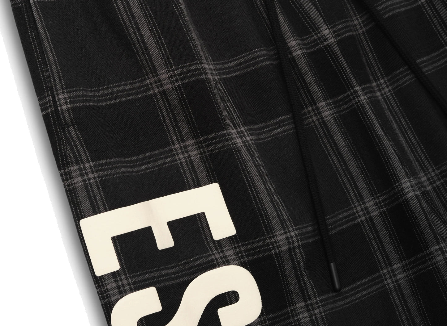 Fear of God Essentials Lounge Pant in Vintage Black Plaid