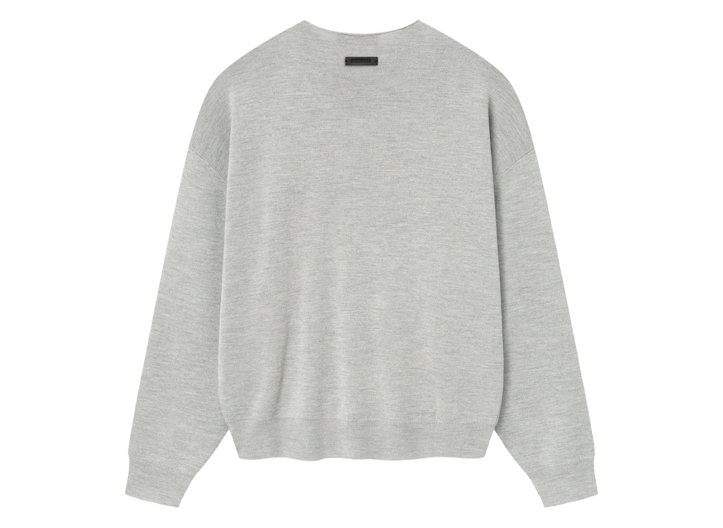 Fear of God Essentials Merino Long Sleeve Crewneck Sweater 'Concrete Heather' - view 2