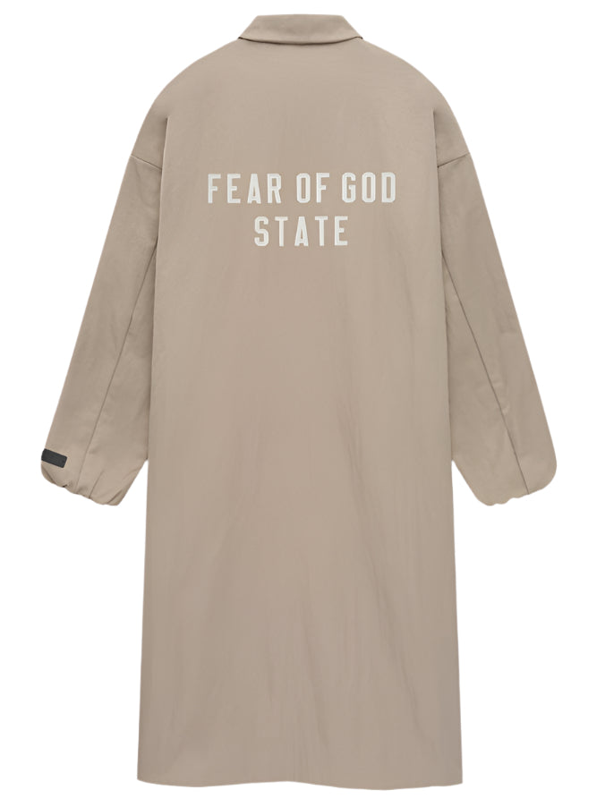 Fear of God Essentials Textured Nylon Trench in Desert Sand - view 2