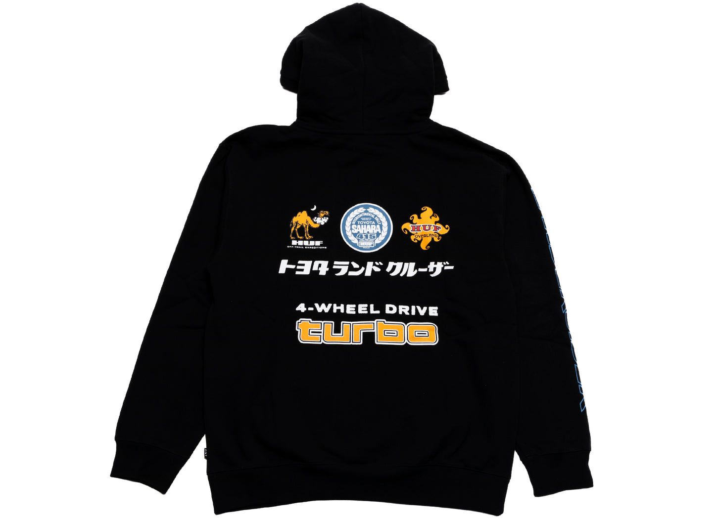 HUF x Toyota Sahara Rally Pullover Hoodie in Black - view 2
