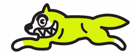 Ice Cream Big Ups Oversize Sticker in Neon Yellow