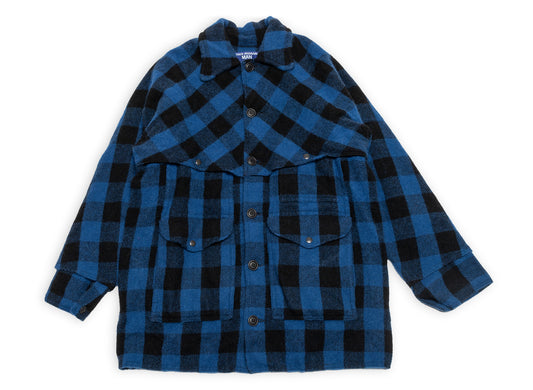 Junya Watanabe MAN Flannel Button Up Jacket in Blue