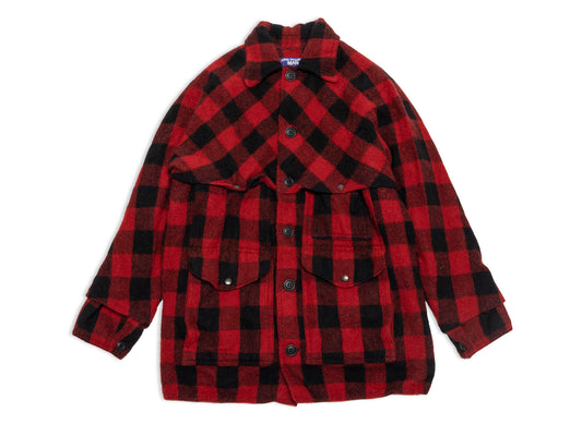 Junya Watanabe MAN Flannel Button Up Jacket in Red