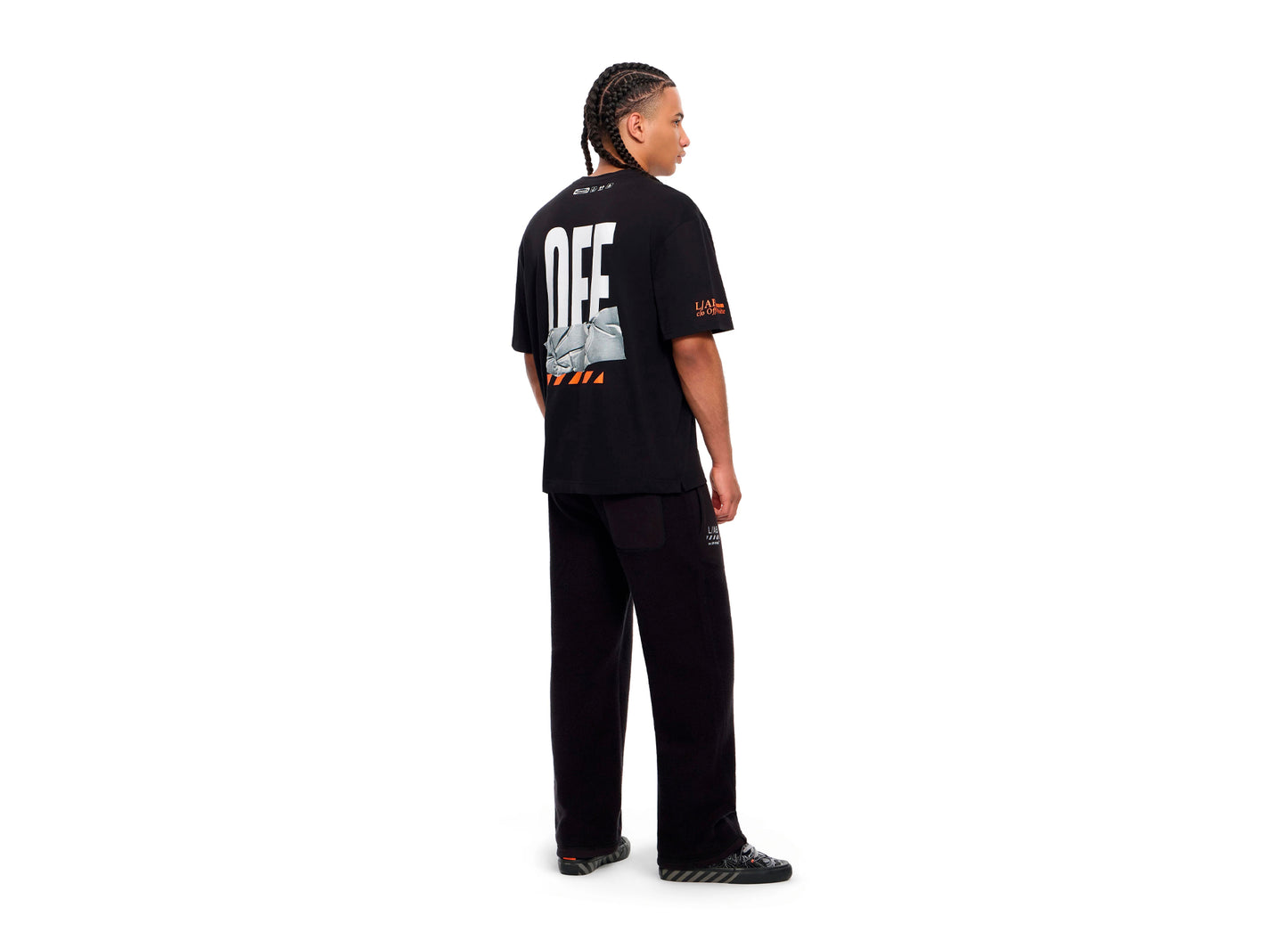 L/AB c/o Off-White™ Off Active Duct Tape Tee in Black
