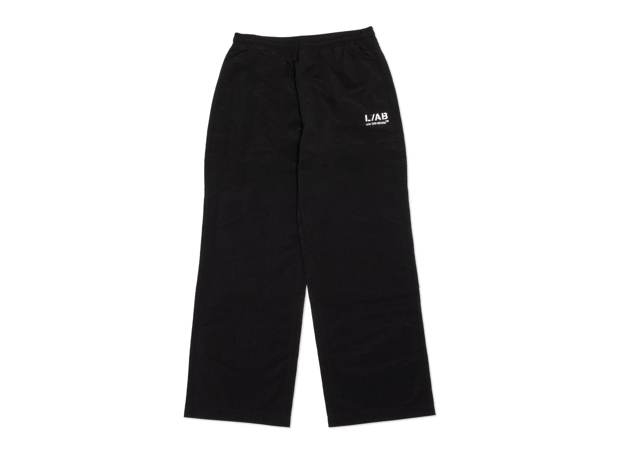 L/AB c/o Off-White™ Reflective Diag Pants in Black | Oneness