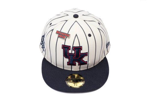 New Era BLC x College 59Fifty Kentucky Wildcats Fitted Hat in White / Blue