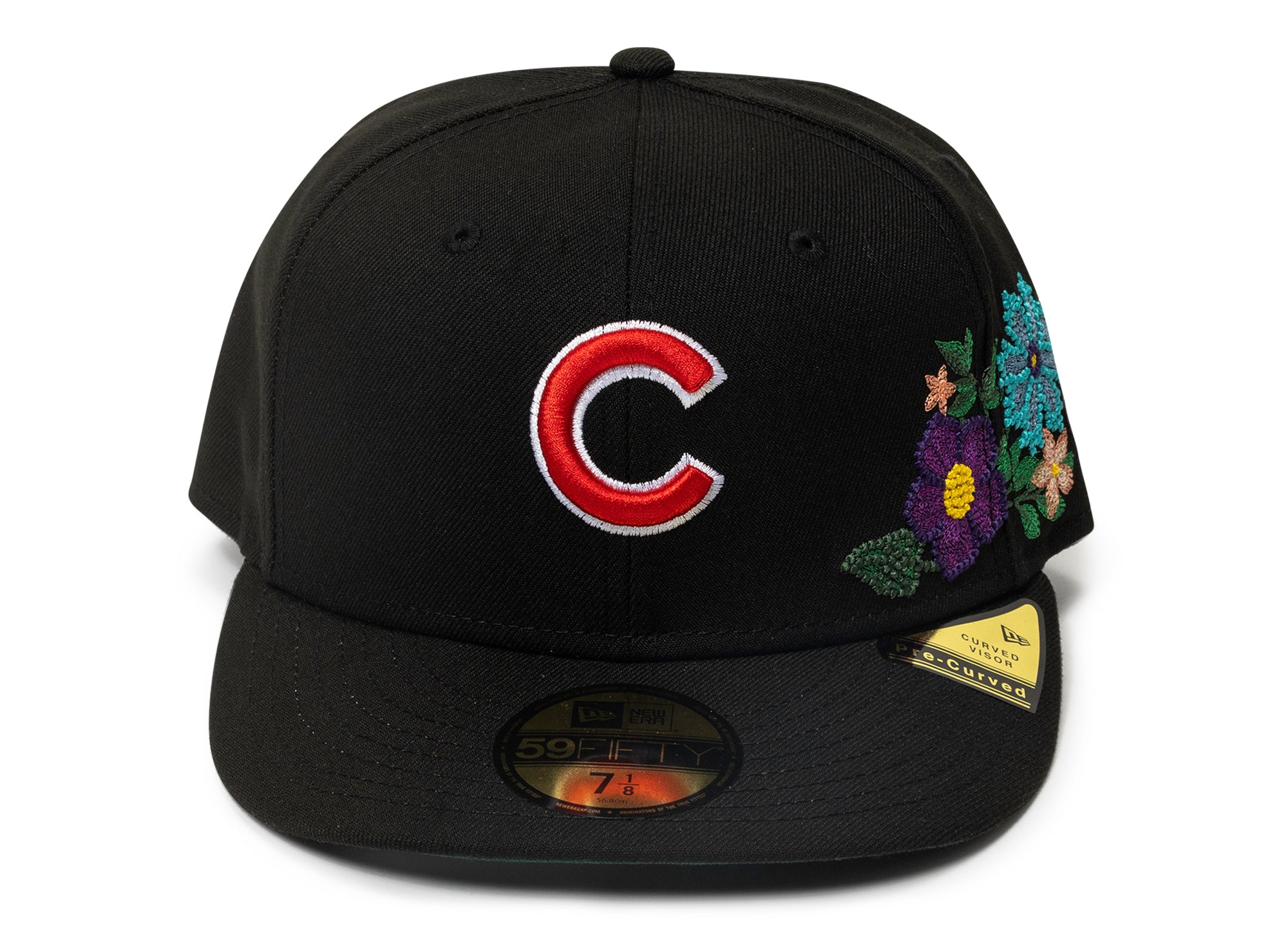 New Era Tonal Florals Chicago Cubs Fitted Hat in Black | Oneness