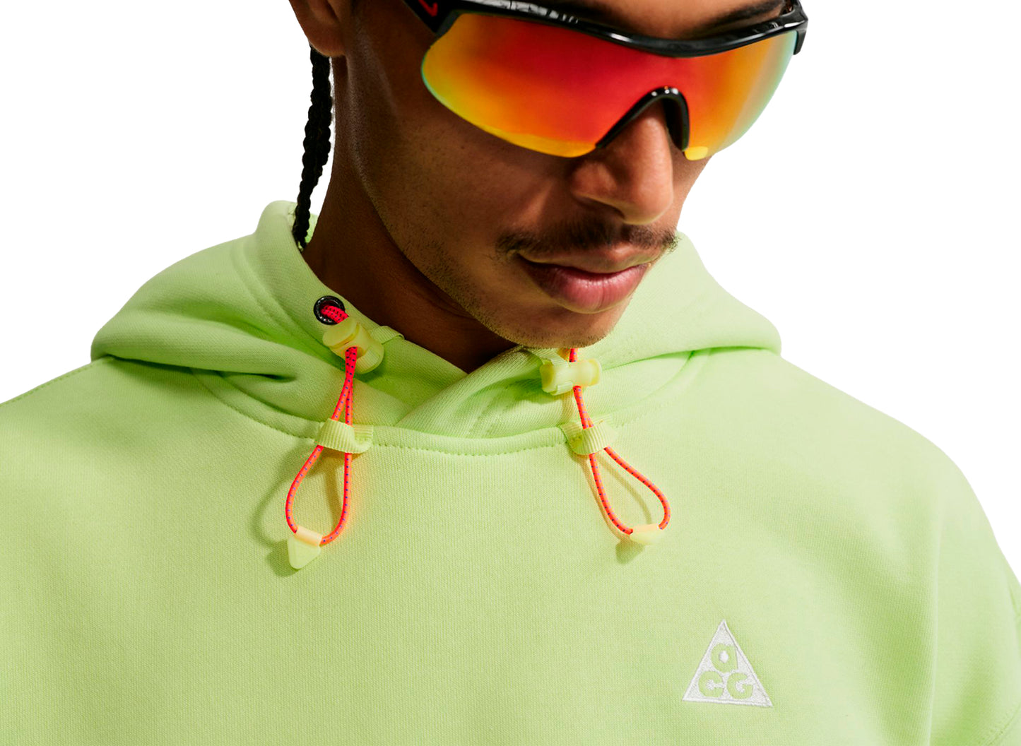 Nike ACG "Tuff Fleece" Pullover Hoodie in Light Lemon Twist — view 5
