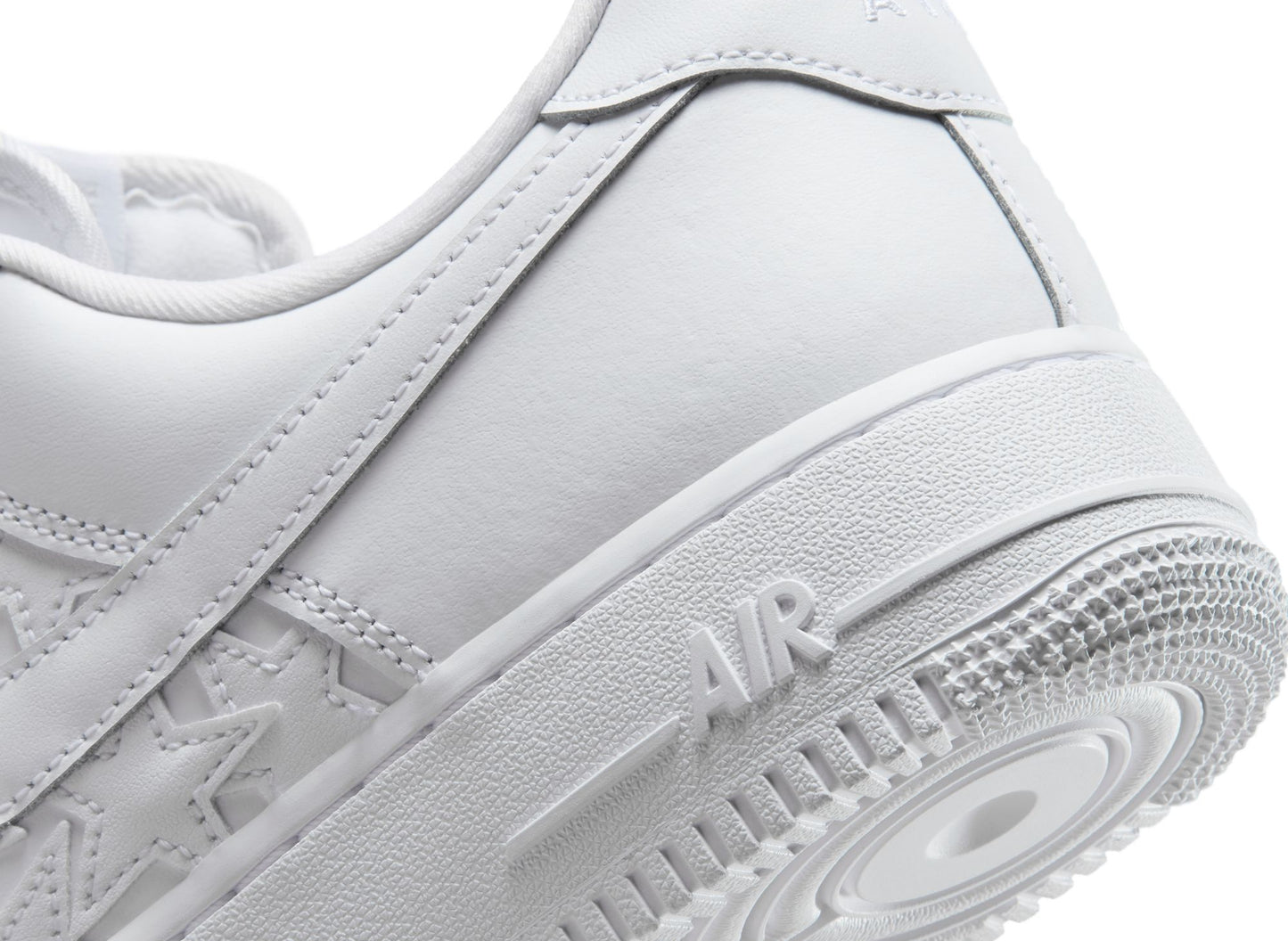 Nike Air Force 1 '07 Edge in White / Metallic Silver