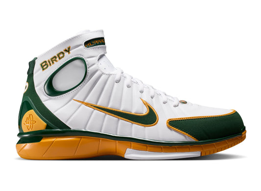 Nike Air Zoom Huarache 2K4 'Sue Bird' in White / Deep Forest / Canyon Gold