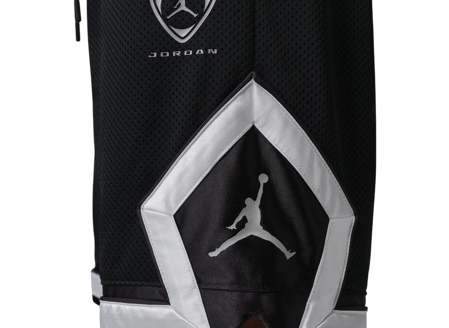 Jordan Brooklyn Diamond Mesh Shorts in Black
