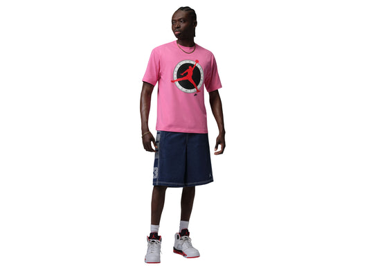 Jordan Flight Club Baggy Shorts in Blue Grey / White