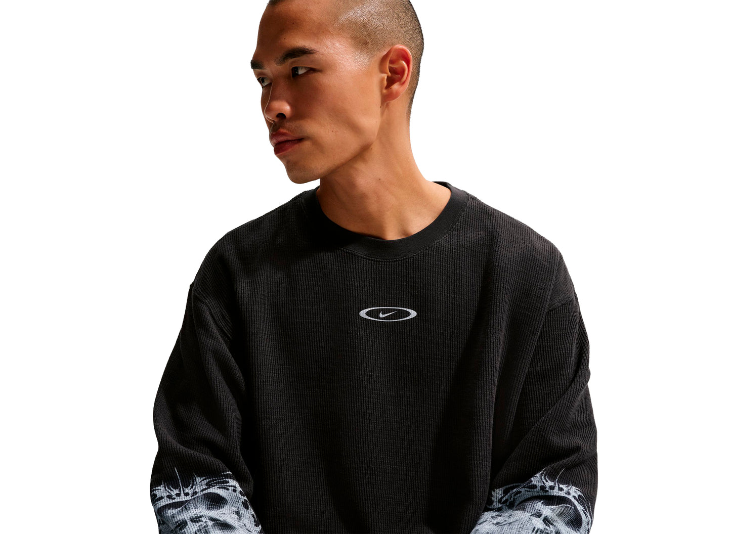 Nike Sportswear Thermal Top in Off Noir — view 5