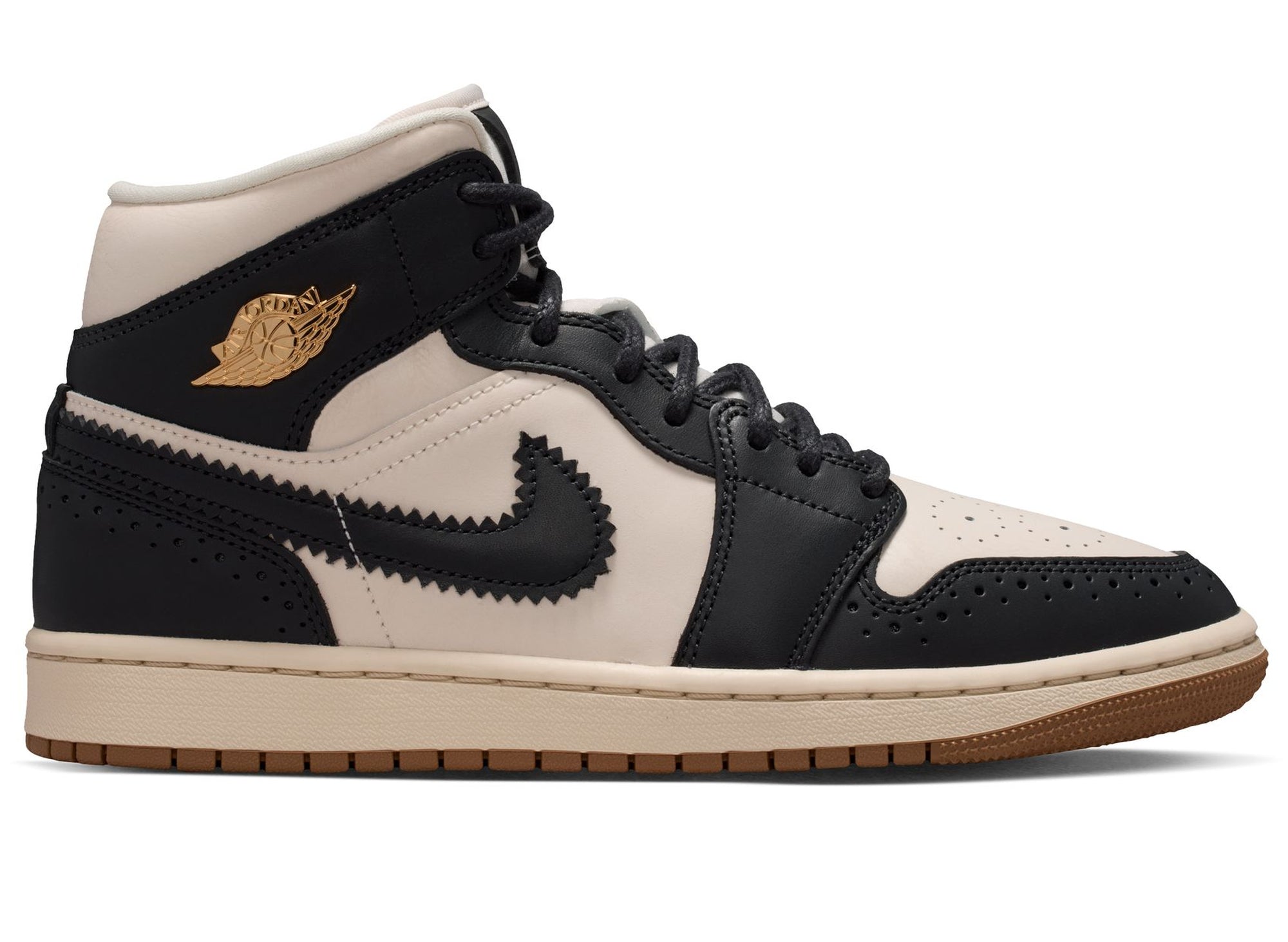 NIKE Air Jordan 1 ブラック/ホワイト/ベージュ Women's Air Jordan 1 Mid SE in Off Noir / Chalk – Oneness Boutique