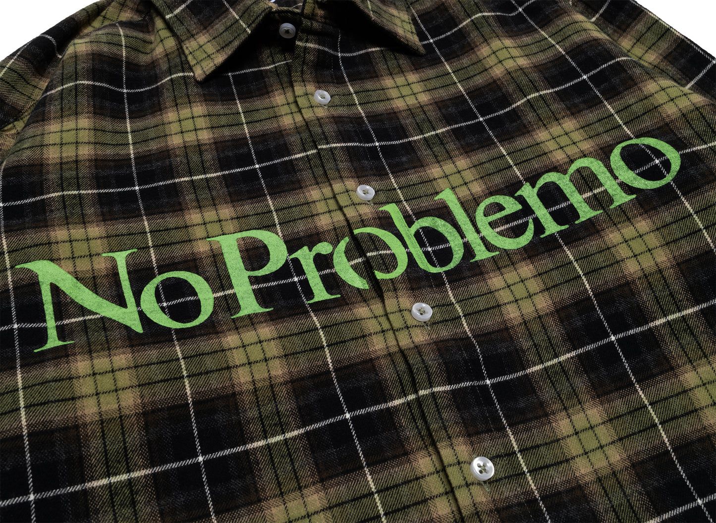 No Problemo Plaid Shirt in Green — view 2