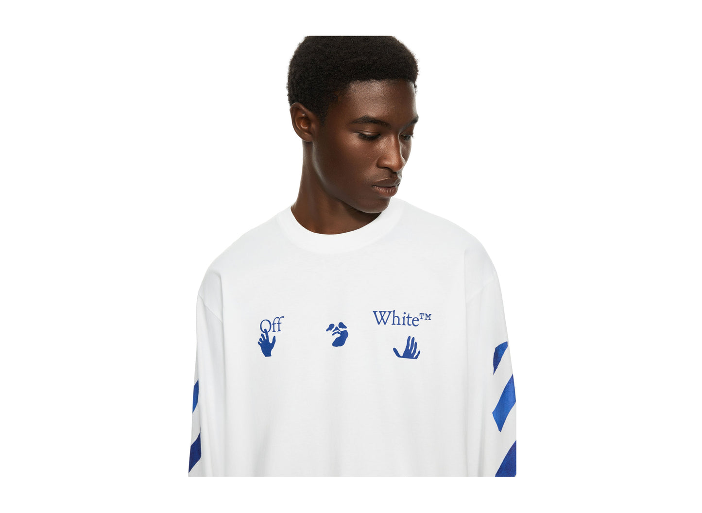 OFF-WHITE Bacco Arrow Skate Long Sleeve T-Shirt in White — view 5