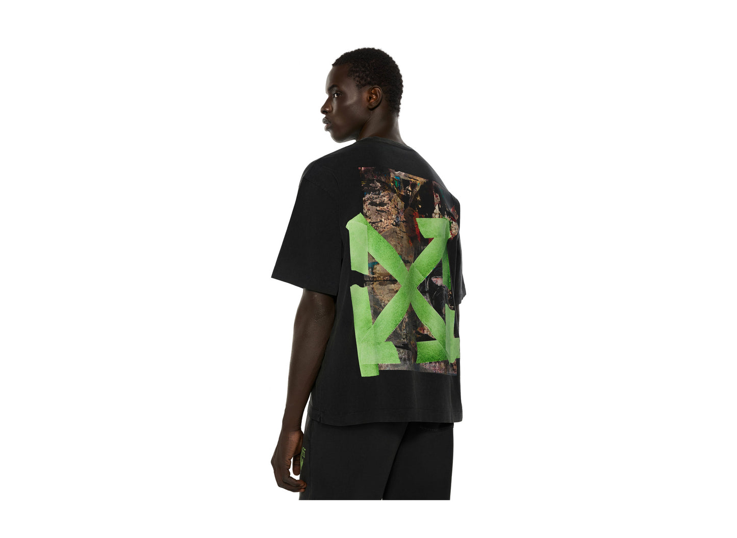 OFF-WHITE Bacco Arrow Skate Short Sleeve T-Shirt in Vintage Black — view 5
