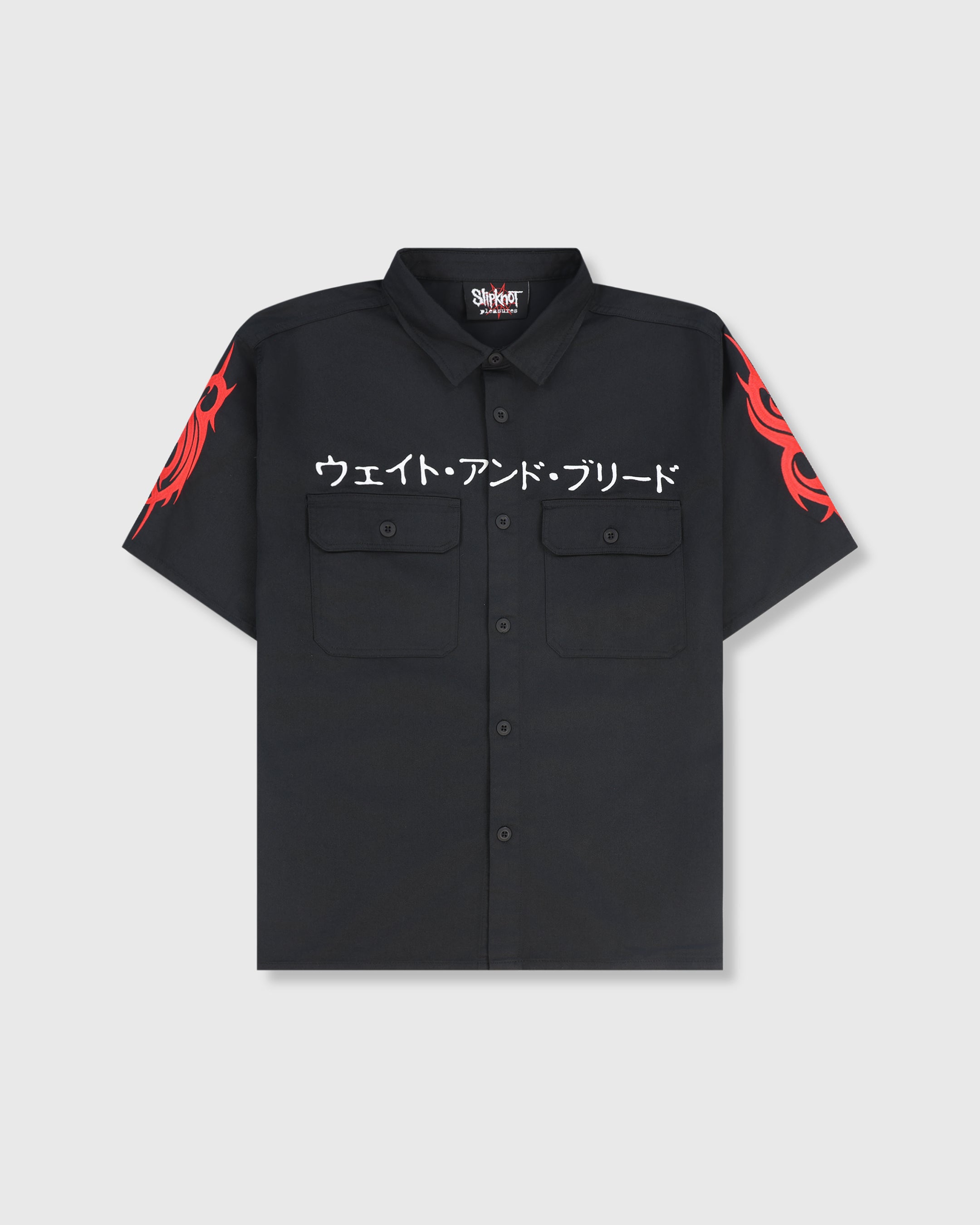 Pleasures x Slipknot Bleed Work Shirt in Black | Oneness – Oneness
