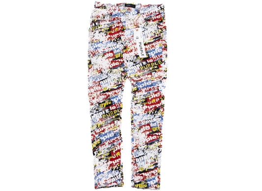 Purple Brand Stickers Denim Jeans
