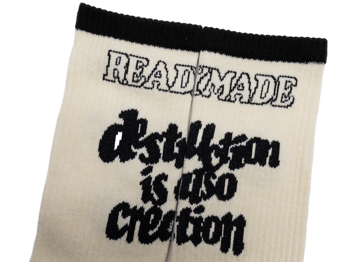 Readymade Destruction Socks in Ecru - view 3