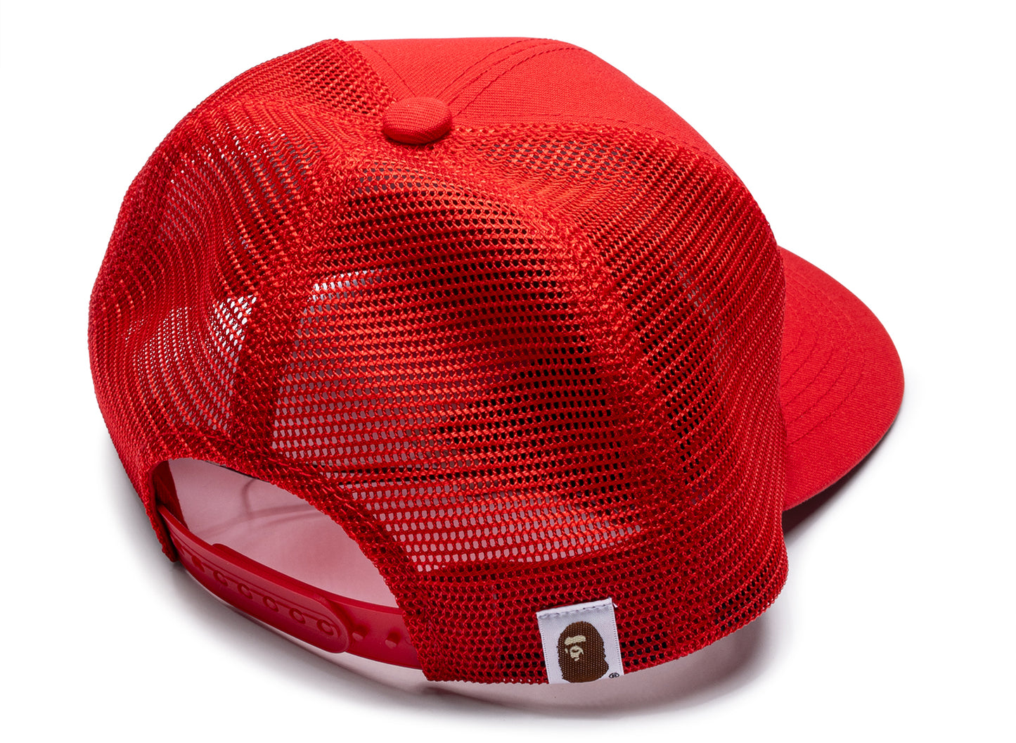 Saint Michael BAPE Mesh Cap in Red — view 2