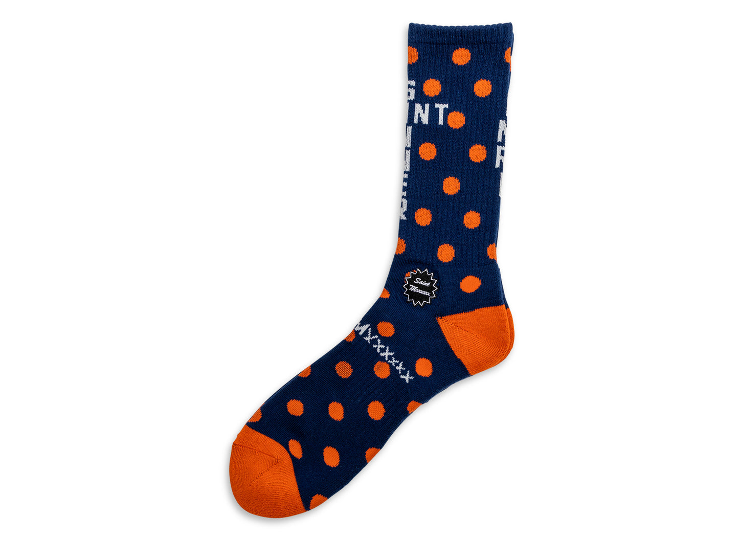 Saint Michael Dot Socks in Navy