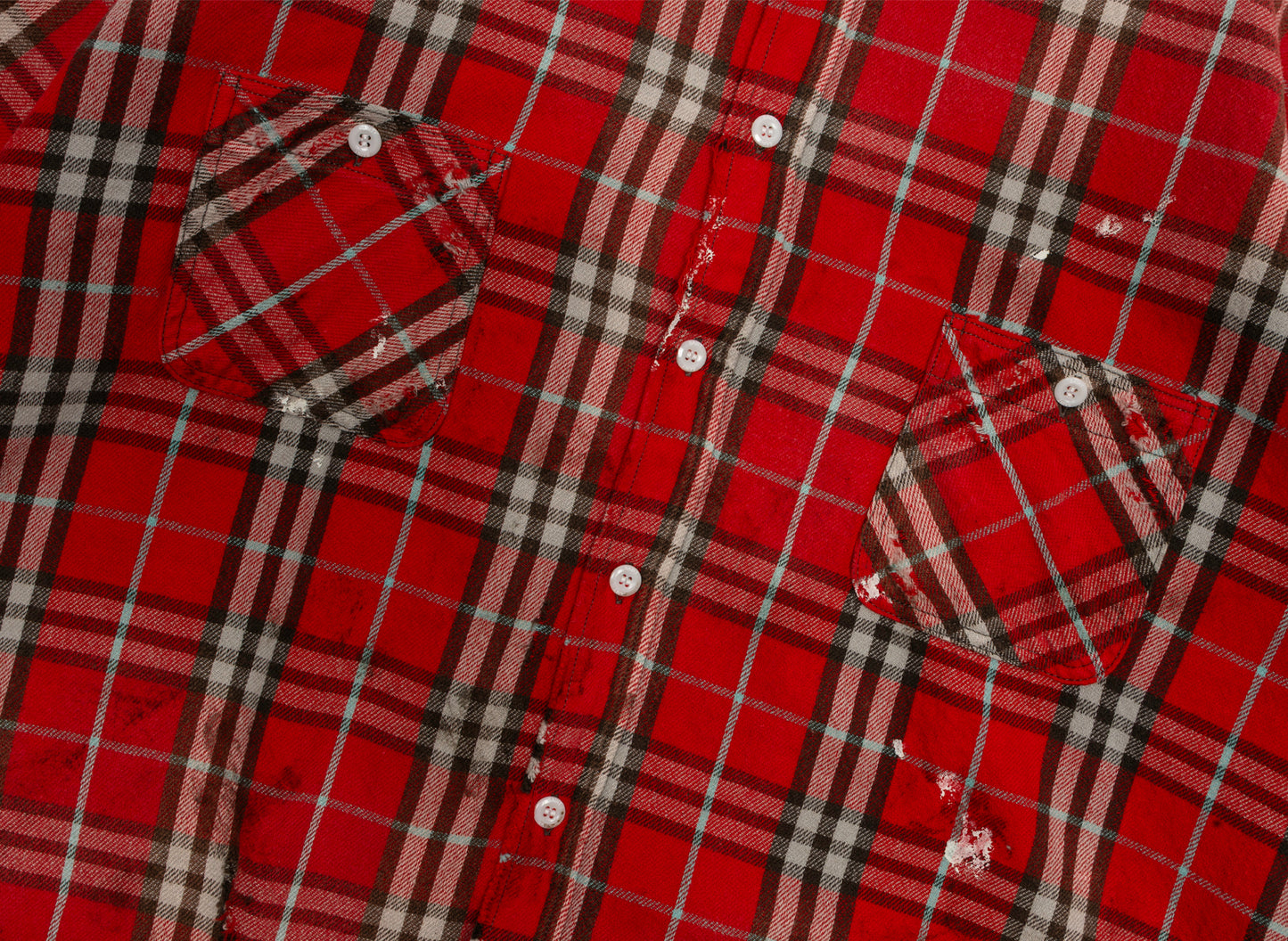 Saint Michael Flannel Shirt in Red - view 2