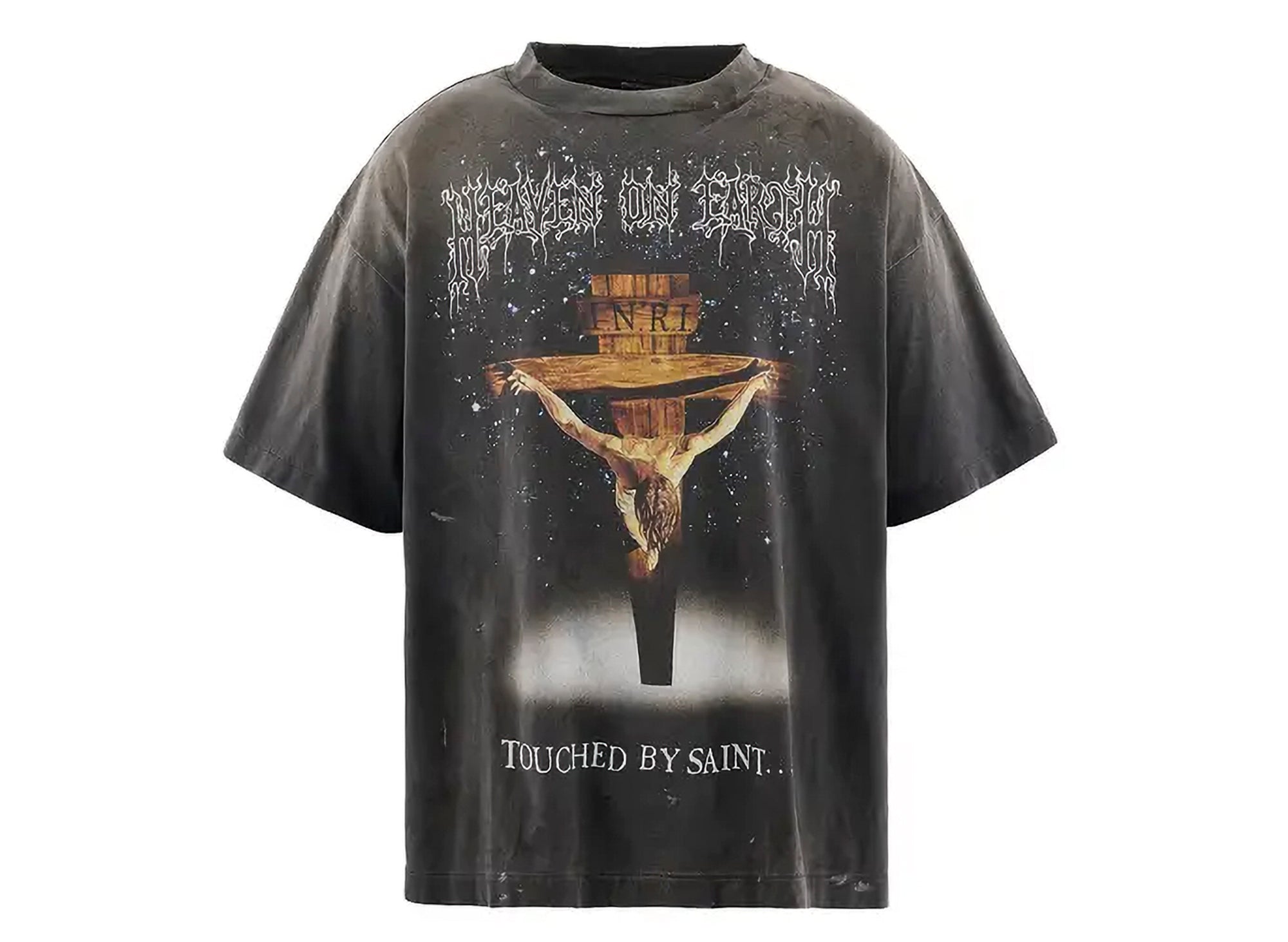 Saint Michael 'Jesus' SS T-Shirt in Black | Oneness Boutique