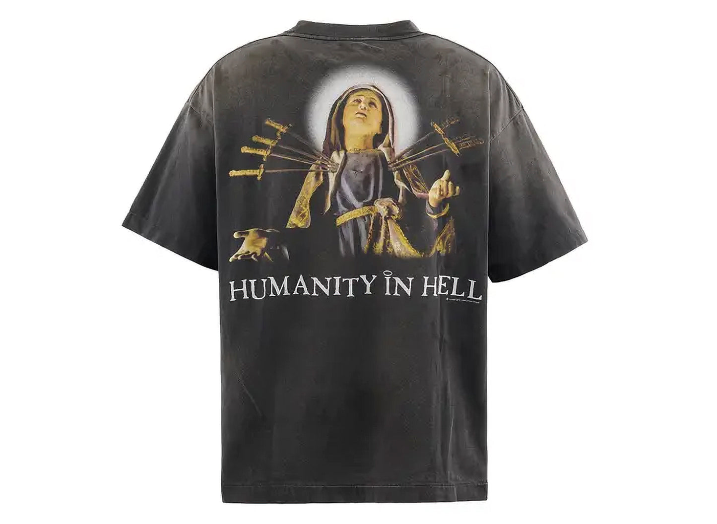 Saint Michael 'Jesus' SS T-Shirt in Black — view 2