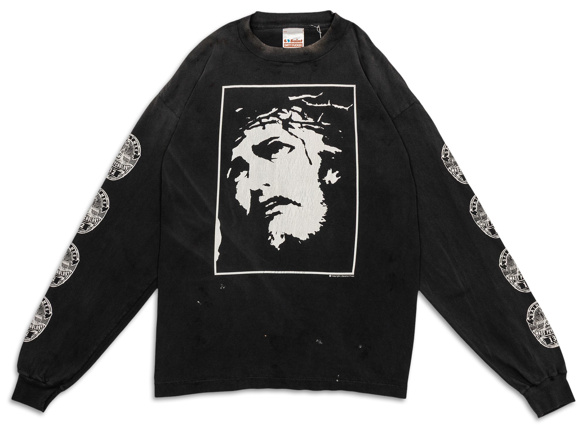 Saint Michael 22aw ロンT XXL Saint Michael Love Saint L/S Tee in Black | Oneness Boutique