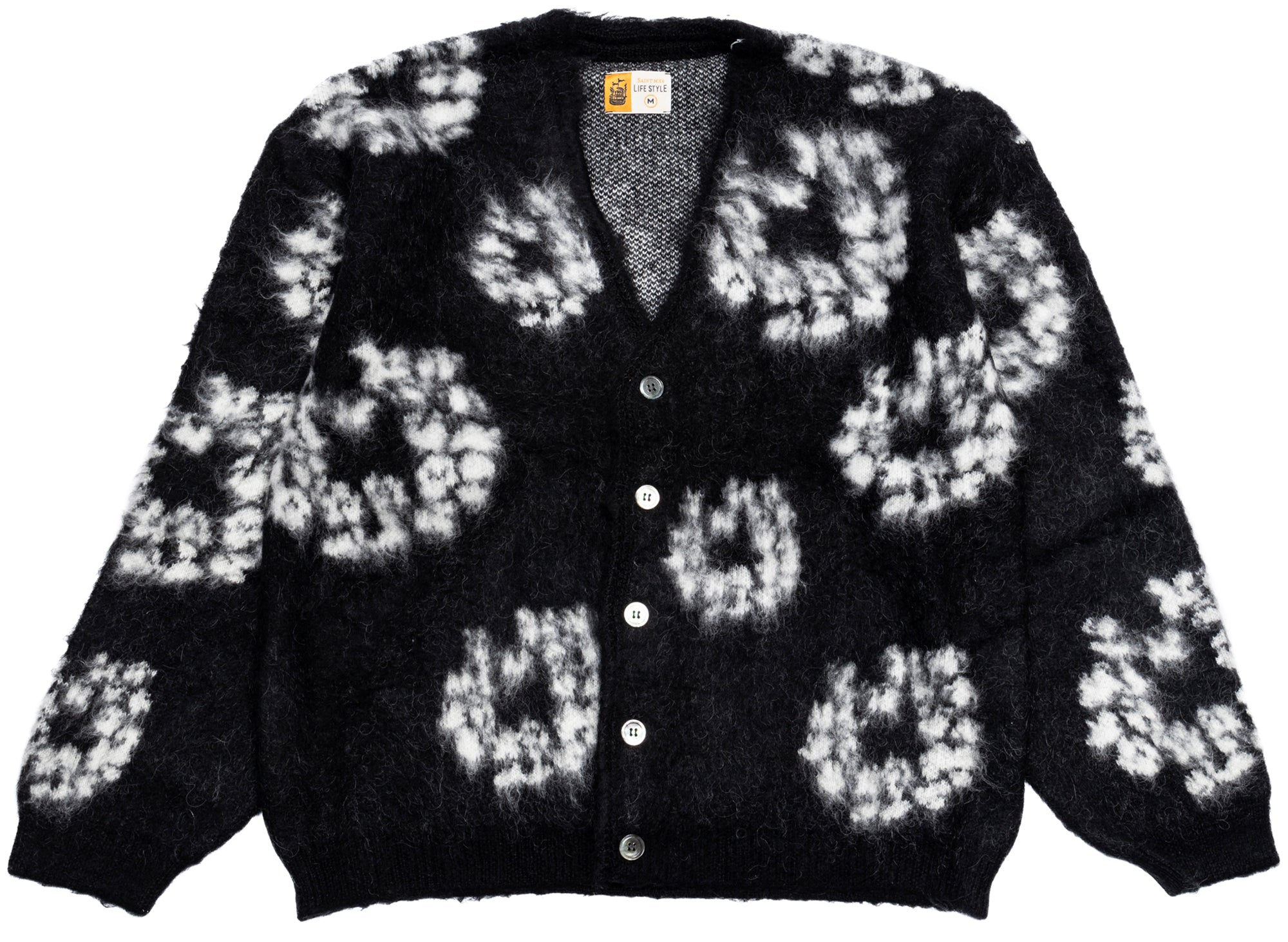 n*】様 【XL】SAINT MICHAEL × DENIM TEARS カーデ Saint Michael x Denim Tears Mohair Cardigan in Black | Oneness