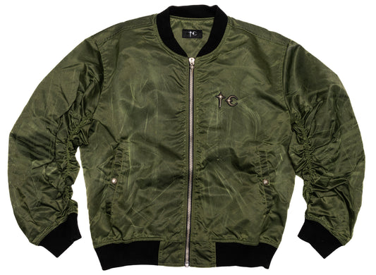 Thug Club Jamong Two Tone Washed MA-1 Jacket in Khaki