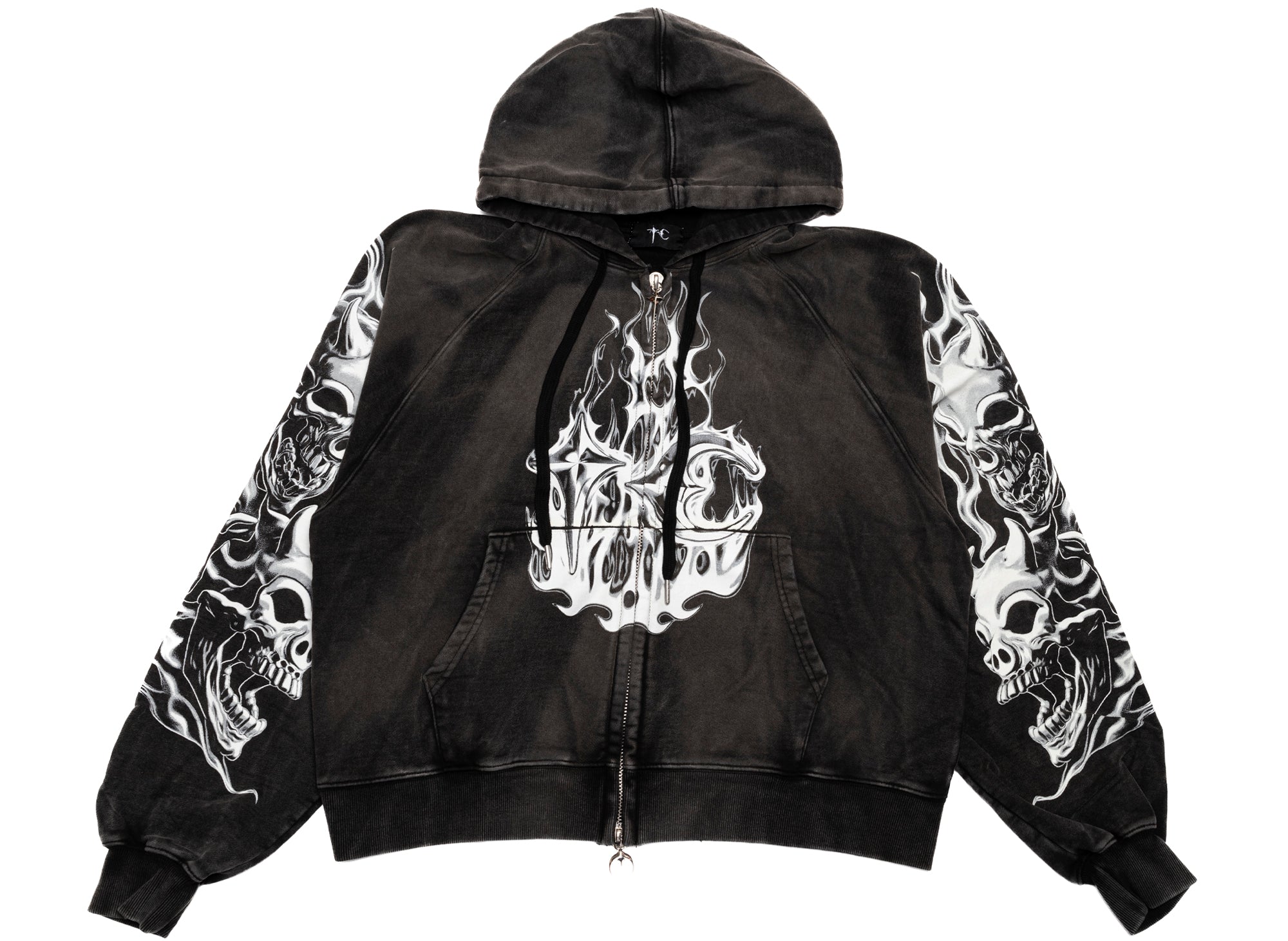 Thug Club Six Riding Skull Zip-Up Hoodie in Black – Oneness Boutique