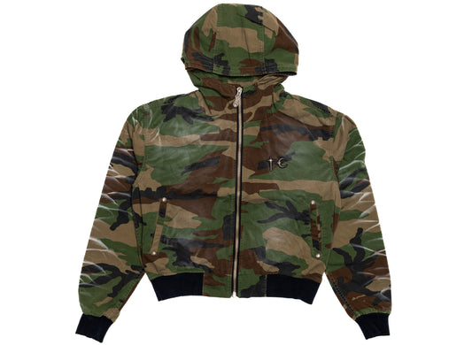 Thug Club Three Riding Skull Vintage Jacket in Camo